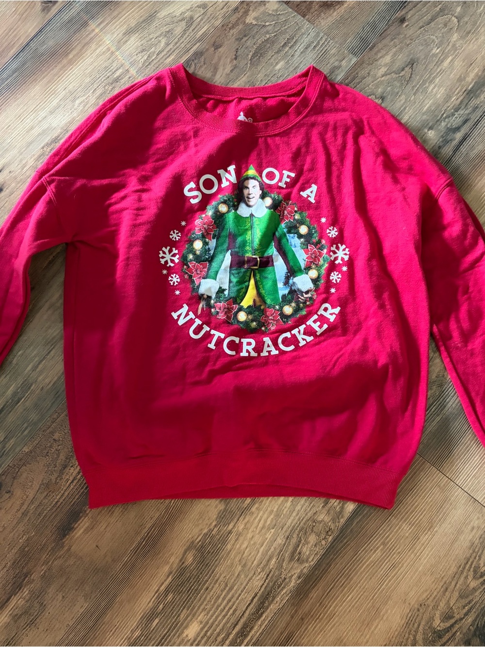 ELF Red 'Son of a Nutcracker' Graphic Crewneck Sweatshirt